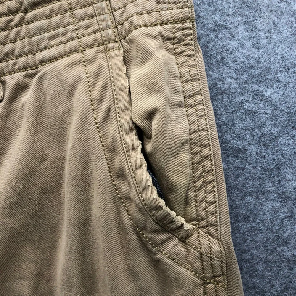 Vintage Y2K Hurley Cargo Shorts Mens 32 Tan Brown Southwestern Trim Surf Skate